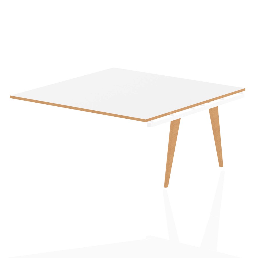 Oslo Square Boardroom Extension Kit Wood Frame Bench Desk